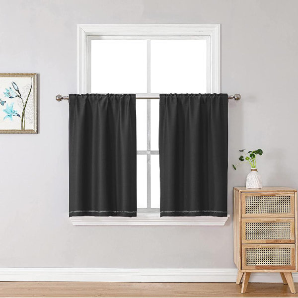 Latitude Run® Living Room Valances For Farmhouse, Embroidery Lac